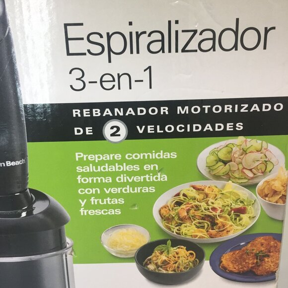 Hamilton Beach 3-In-1 Spiralizer & Motorized Slicer With 2 Speeds - Picture 2 of 5